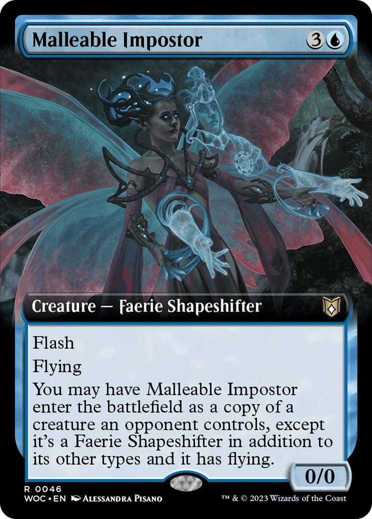 Malleable Impostor (Extended Art) [Wilds of Eldraine Commander] | Game Master's Emporium (The New GME)