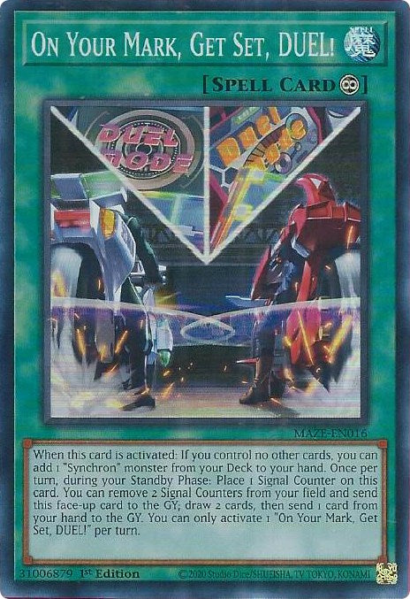 On Your Mark, Get Set, DUEL! [MAZE-EN016] Super Rare | Game Master's Emporium (The New GME)