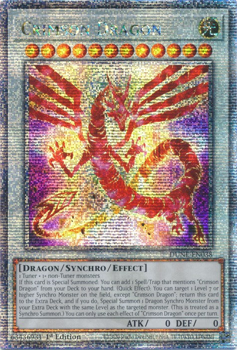 Crimson Dragon [DUNE-EN038] Quarter Century Secret Rare | Game Master's Emporium (The New GME)