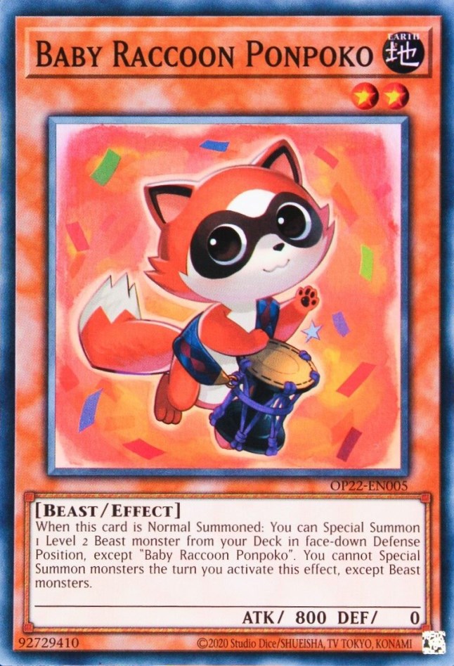 Baby Raccoon Ponpoko [OP22-EN005] Super Rare | Game Master's Emporium (The New GME)