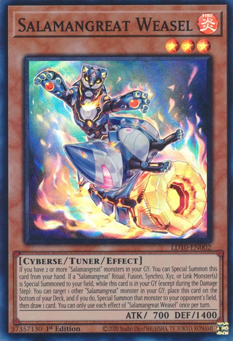 Salamangreat Weasel [LD10-EN002] Super Rare | Game Master's Emporium (The New GME)