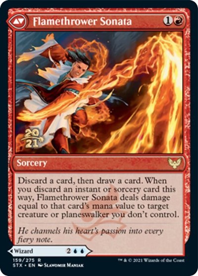 Torrent Sculptor // Flamethrower Sonata [Strixhaven: School of Mages Prerelease Promos] | Game Master's Emporium (The New GME)