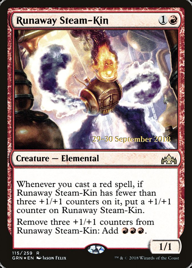 Runaway Steam-Kin [Guilds of Ravnica Prerelease Promos] | Game Master's Emporium (The New GME)