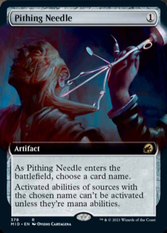 Pithing Needle (Extended Art) [Innistrad: Midnight Hunt] | Game Master's Emporium (The New GME)