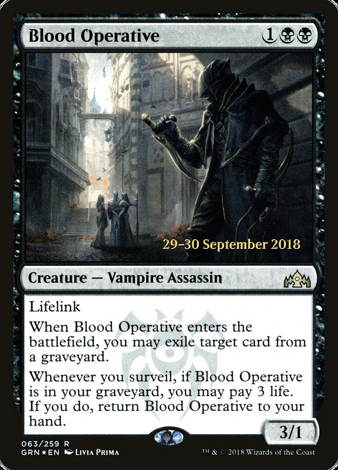 Blood Operative [Guilds of Ravnica Prerelease Promos] | Game Master's Emporium (The New GME)