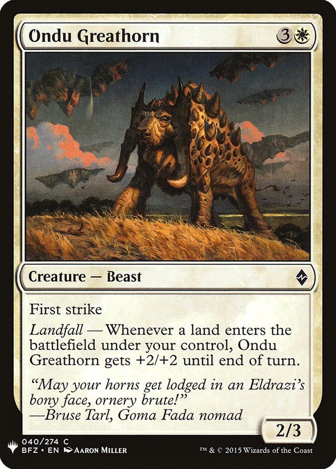 Ondu Greathorn [Mystery Booster] | Game Master's Emporium (The New GME)