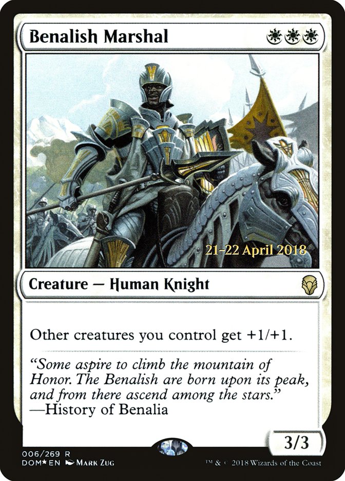 Benalish Marshal [Dominaria Prerelease Promos] | Game Master's Emporium (The New GME)