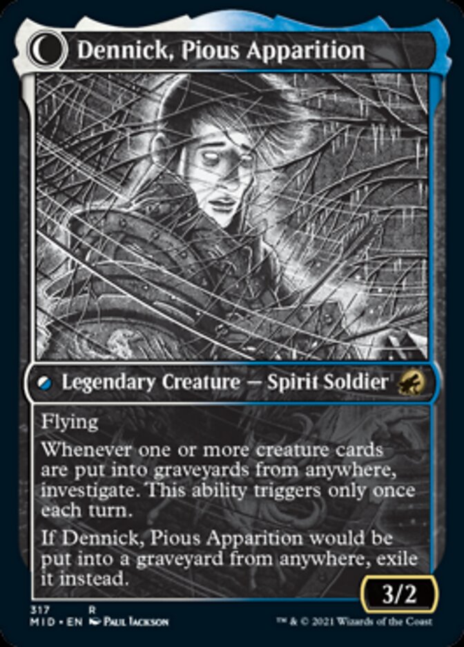 Dennick, Pious Apprentice // Dennick, Pious Apparition (Showcase Eternal Night) [Innistrad: Midnight Hunt] | Game Master's Emporium (The New GME)