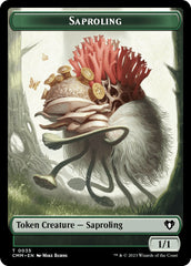 Saproling // Kor Soldier Double-Sided Token [Commander Masters Tokens] | Game Master's Emporium (The New GME)