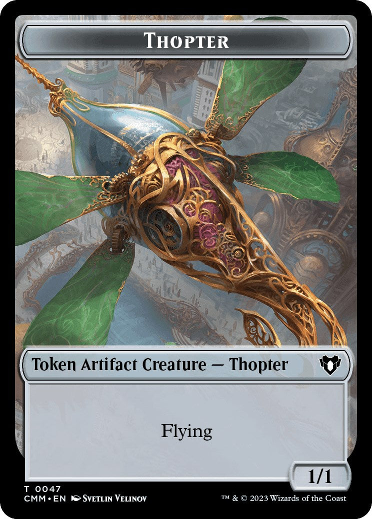 Thopter // Dragon (0021) Double-Sided Token [Commander Masters Tokens] | Game Master's Emporium (The New GME)