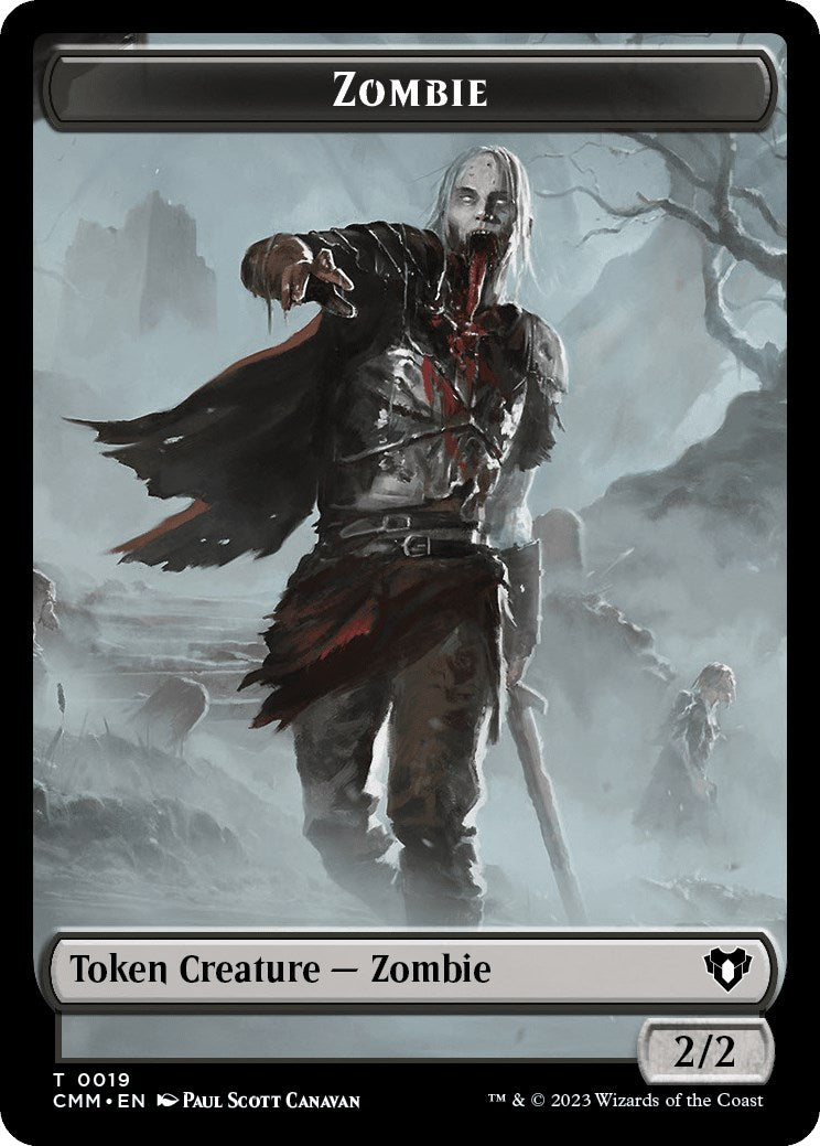 Zombie (0019) // Cat (0030) Double-Sided Token [Commander Masters Tokens] | Game Master's Emporium (The New GME)