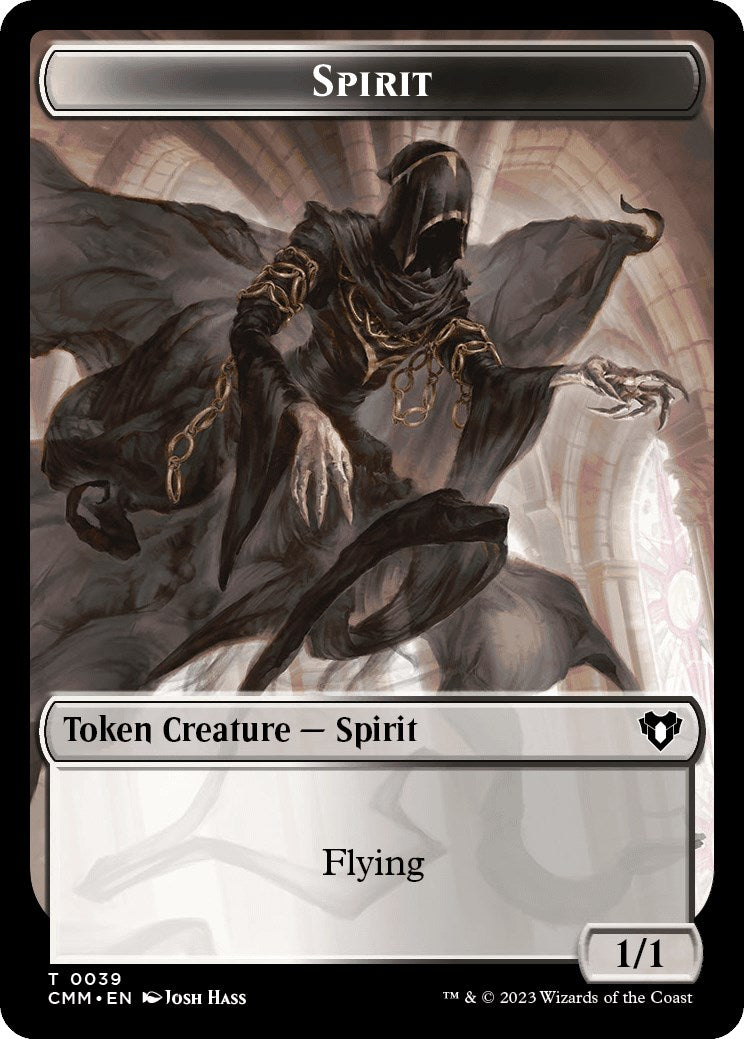 Spirit (0039) // Assassin Double-Sided Token [Commander Masters Tokens] | Game Master's Emporium (The New GME)