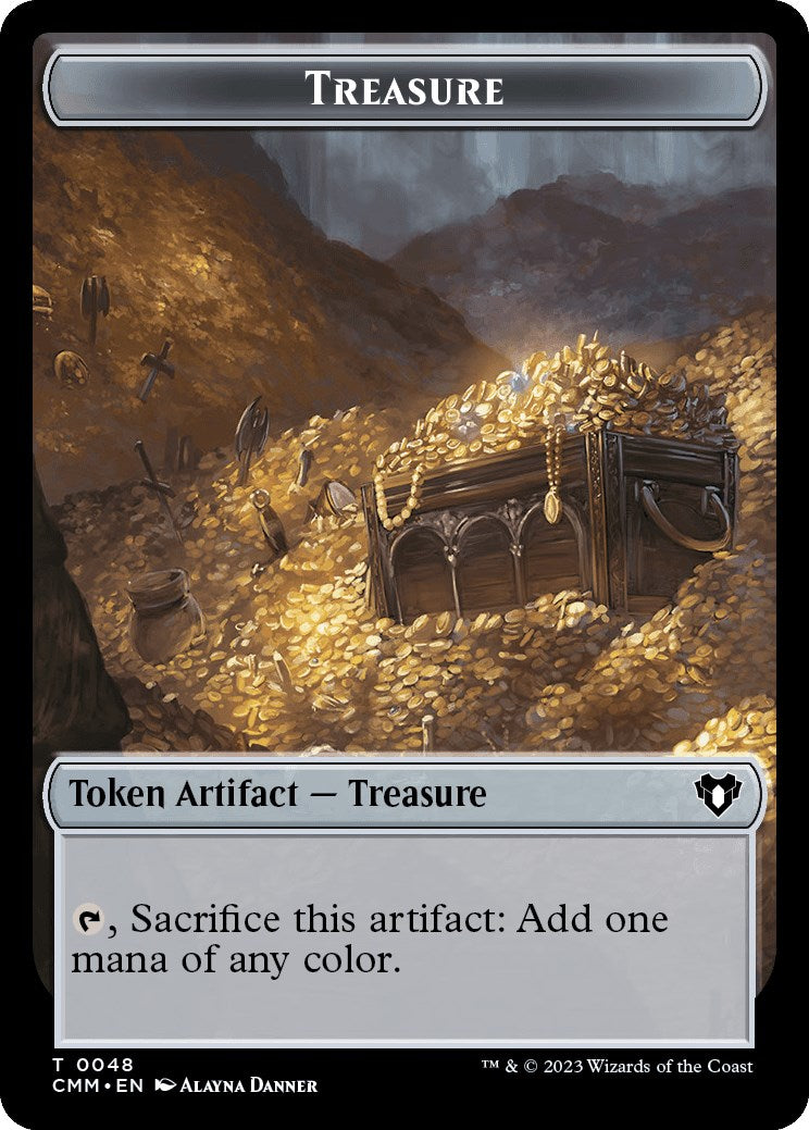Treasure // Goblin Double-Sided Token [Commander Masters Tokens] | Game Master's Emporium (The New GME)