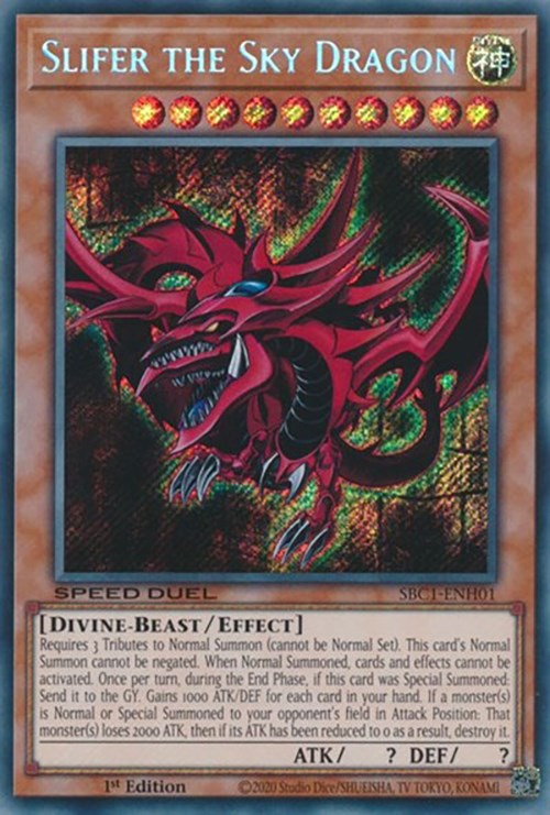 Slifer the Sky Dragon [SBC1-ENH01] Secret Rare | Game Master's Emporium (The New GME)