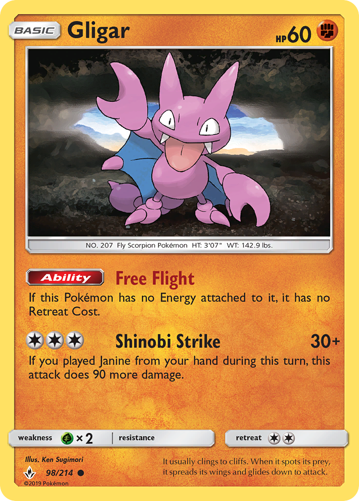 Gligar (98/214) [Sun & Moon: Unbroken Bonds] | Game Master's Emporium (The New GME)