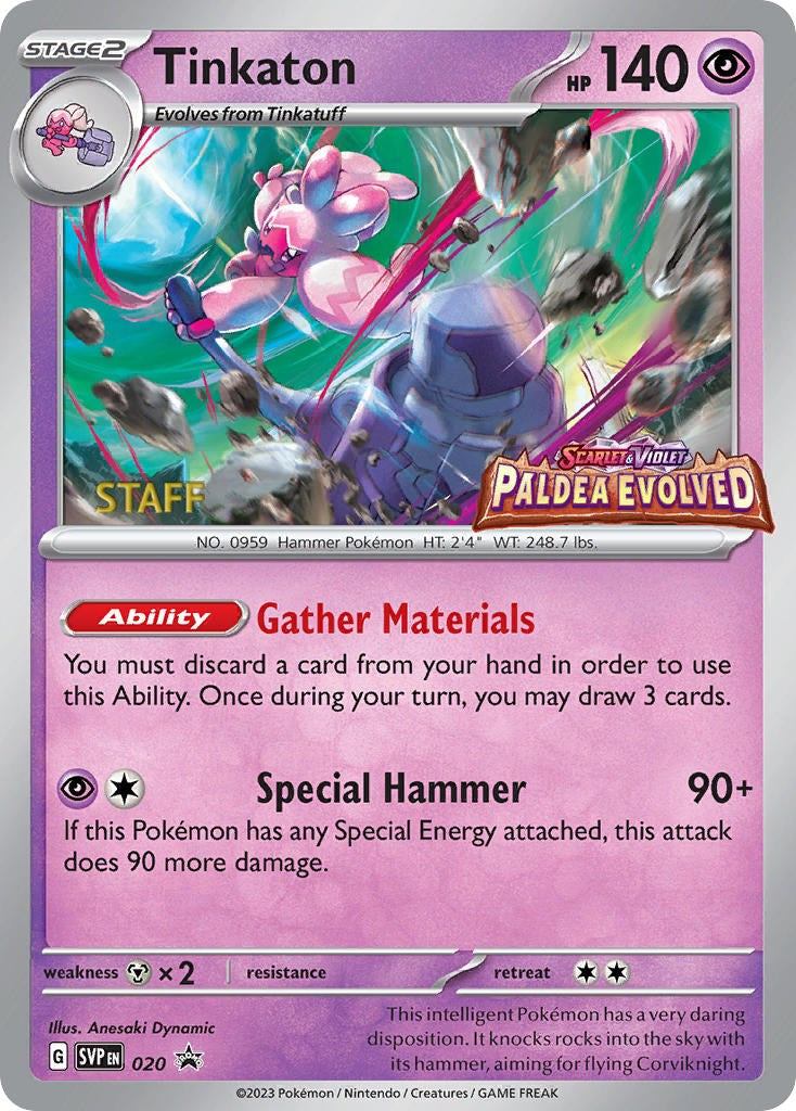 Tinkaton (020) (Staff Promo) [Scarlet & Violet: Black Star Promos] | Game Master's Emporium (The New GME)