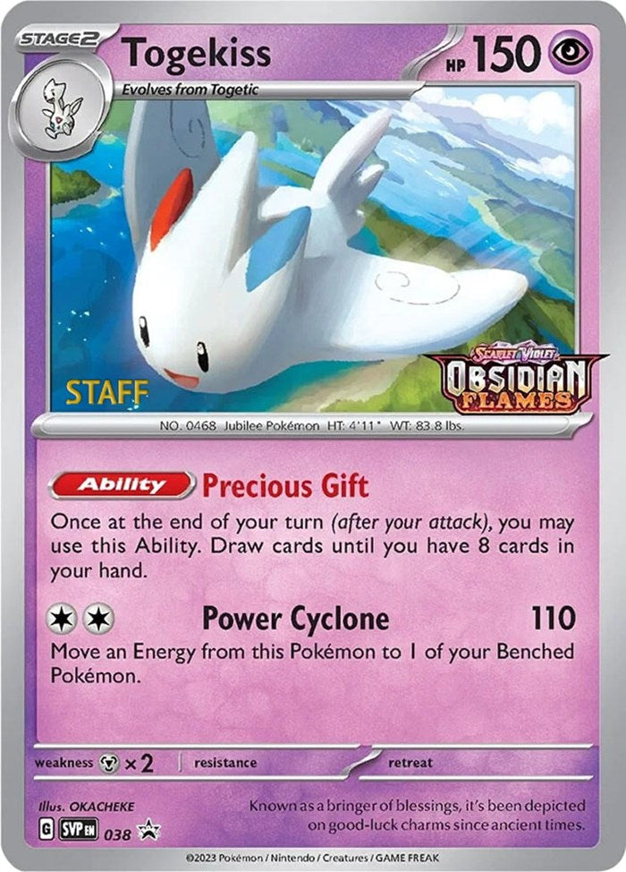 Togekiss (038) (Stamped) (Staff) [Scarlet & Violet: Black Star Promos] | Game Master's Emporium (The New GME)