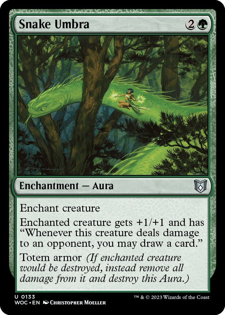Snake Umbra [Wilds of Eldraine Commander] | Game Master's Emporium (The New GME)