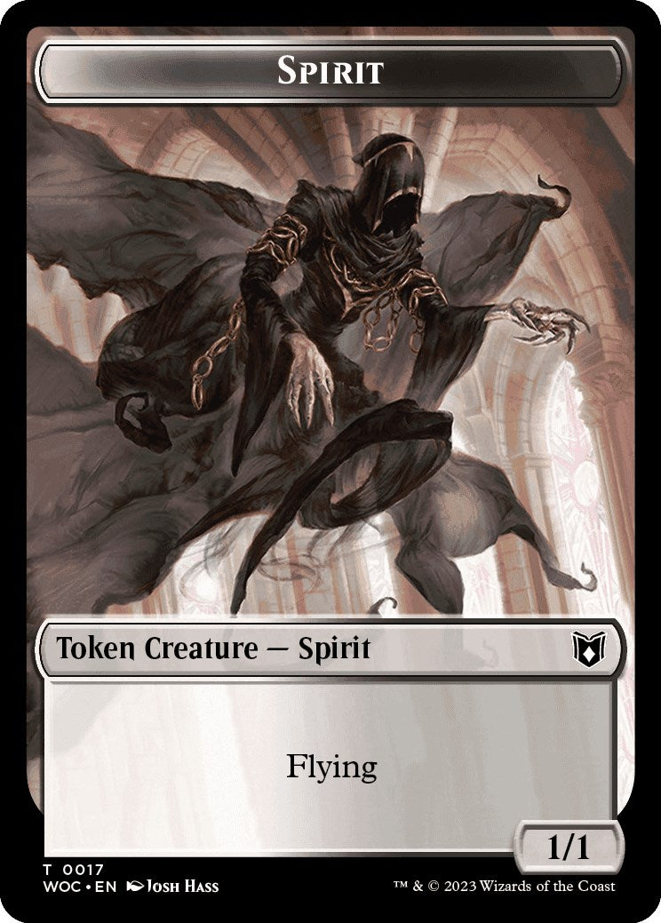 Spirit // Saproling Double-Sided Token [Wilds of Eldraine Commander Tokens] | Game Master's Emporium (The New GME)