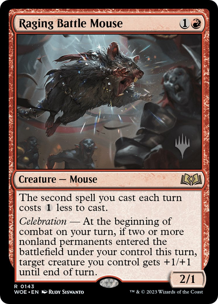 Raging Battle Mouse (Promo Pack) [Wilds of Eldraine Promos] | Game Master's Emporium (The New GME)