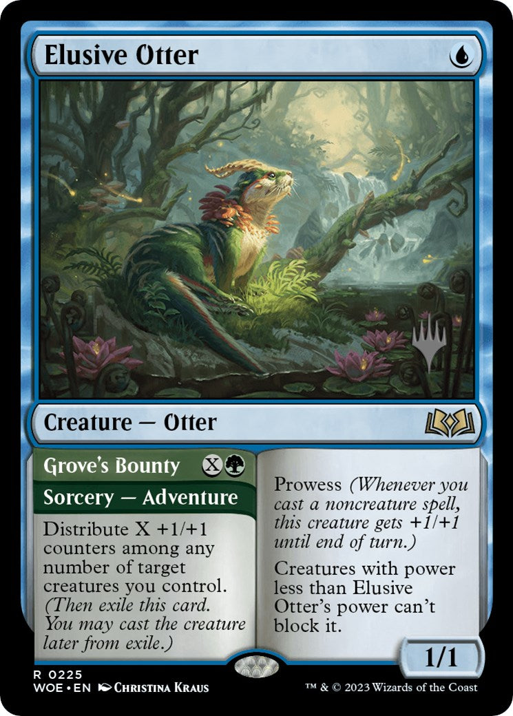 Elusive Otter // Grove's Bounty (Promo Pack) [Wilds of Eldraine Promos] | Game Master's Emporium (The New GME)