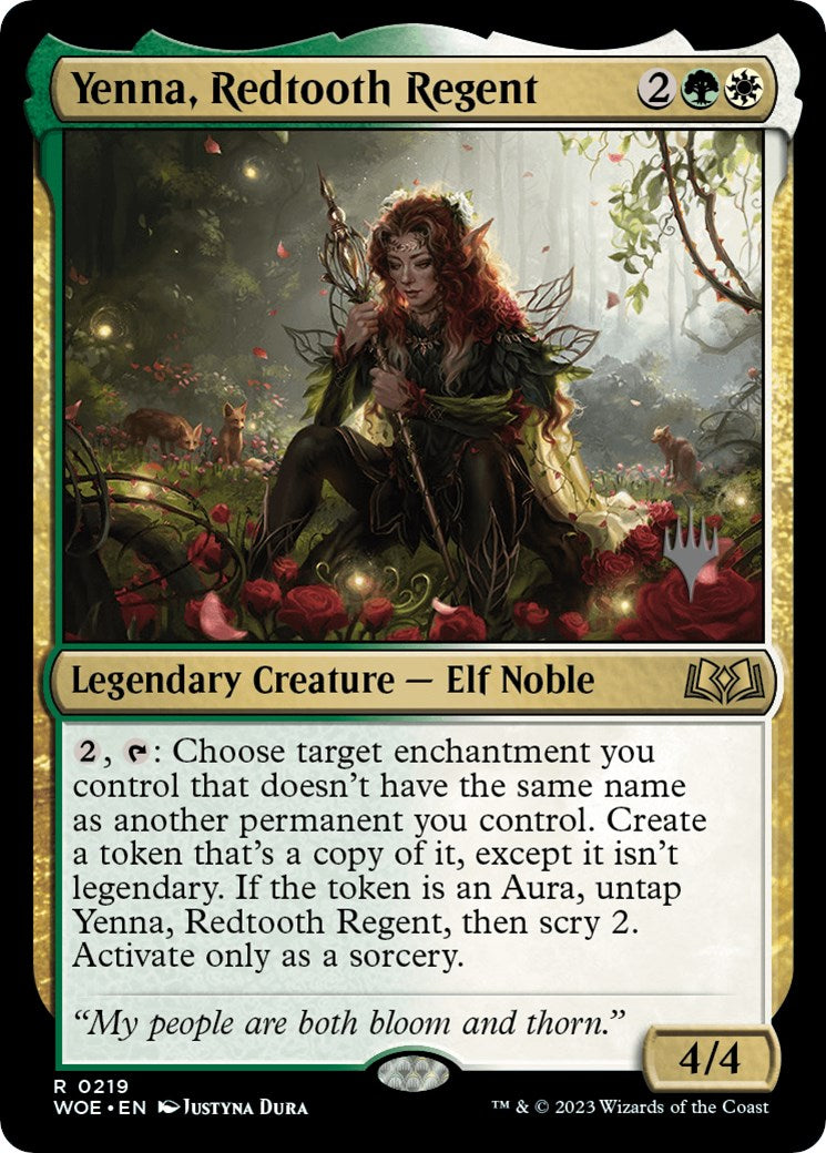 Yenna, Redtooth Regent (Promo Pack) [Wilds of Eldraine Promos] | Game Master's Emporium (The New GME)