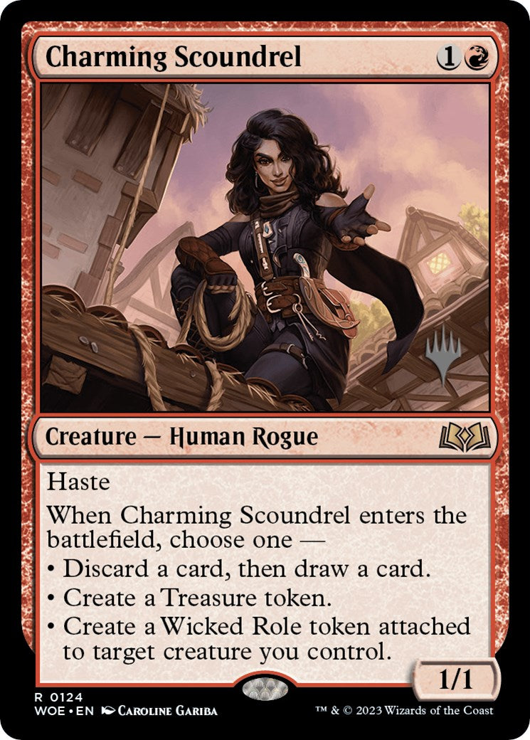 Charming Scoundrel (Promo Pack) [Wilds of Eldraine Promos] | Game Master's Emporium (The New GME)
