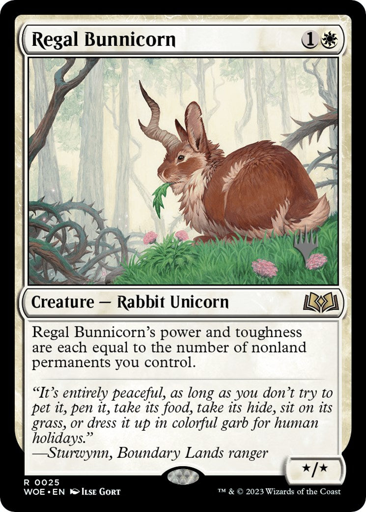 Regal Bunnicorn (Promo Pack) [Wilds of Eldraine Promos] | Game Master's Emporium (The New GME)