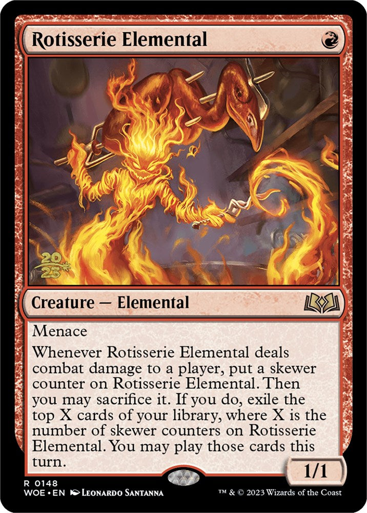 Rotisserie Elemental [Wilds of Eldraine Prerelease Promos] | Game Master's Emporium (The New GME)