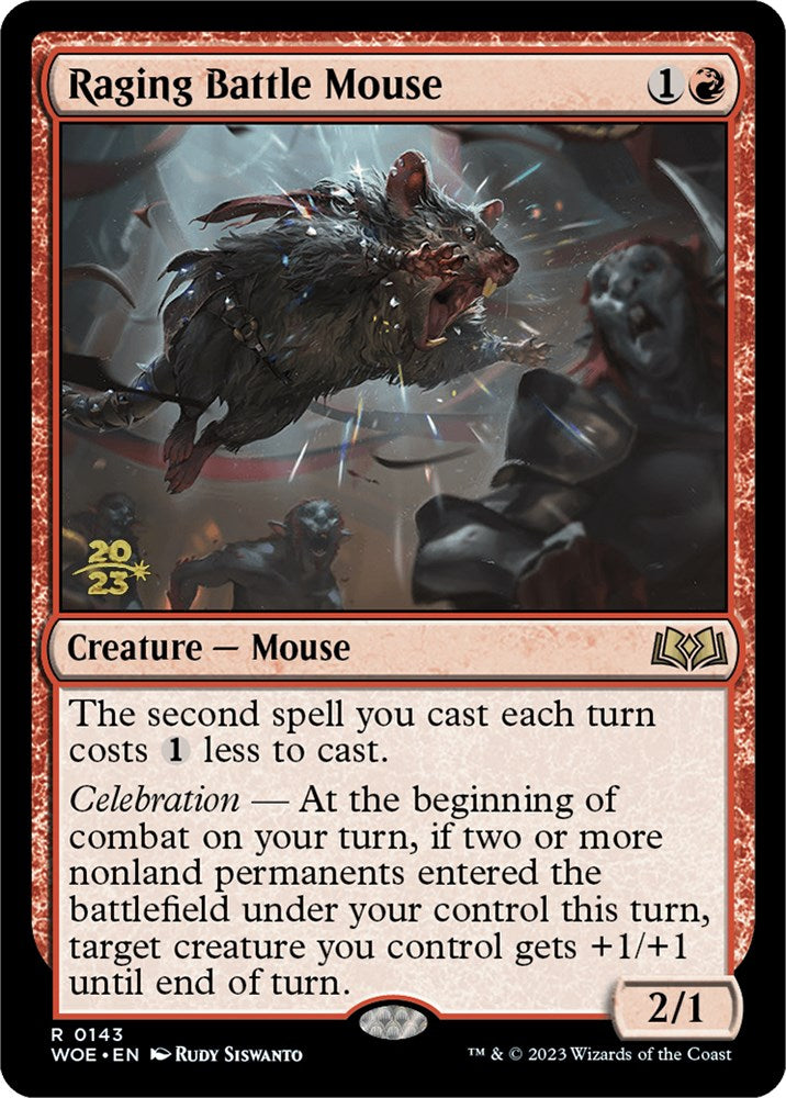 Raging Battle Mouse [Wilds of Eldraine Prerelease Promos] | Game Master's Emporium (The New GME)