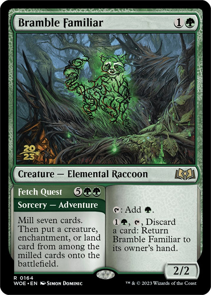 Bramble Familiar // Fetch Quest [Wilds of Eldraine Prerelease Promos] | Game Master's Emporium (The New GME)