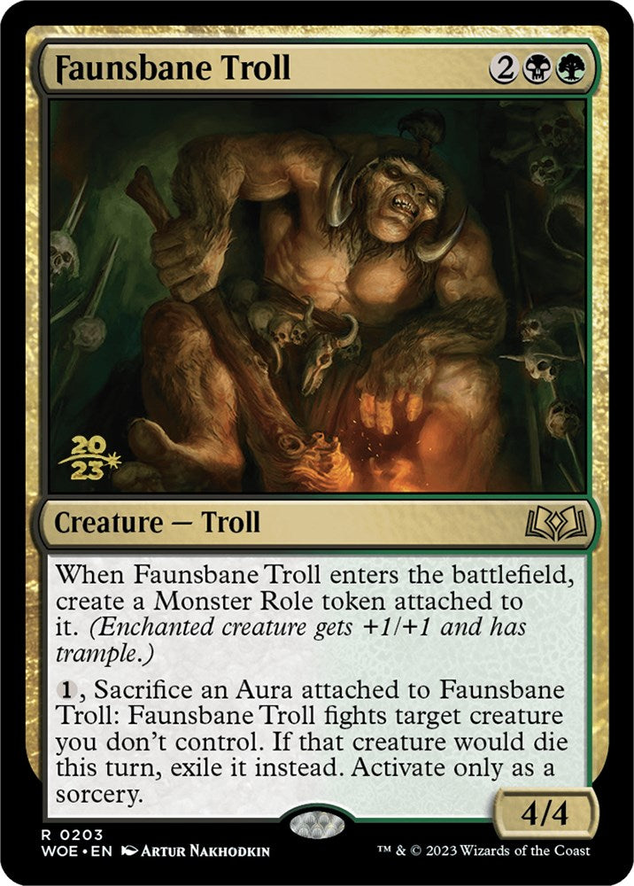 Faunsbane Troll [Wilds of Eldraine Prerelease Promos] | Game Master's Emporium (The New GME)