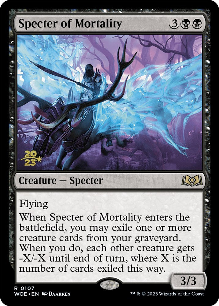 Specter of Mortality [Wilds of Eldraine Prerelease Promos] | Game Master's Emporium (The New GME)