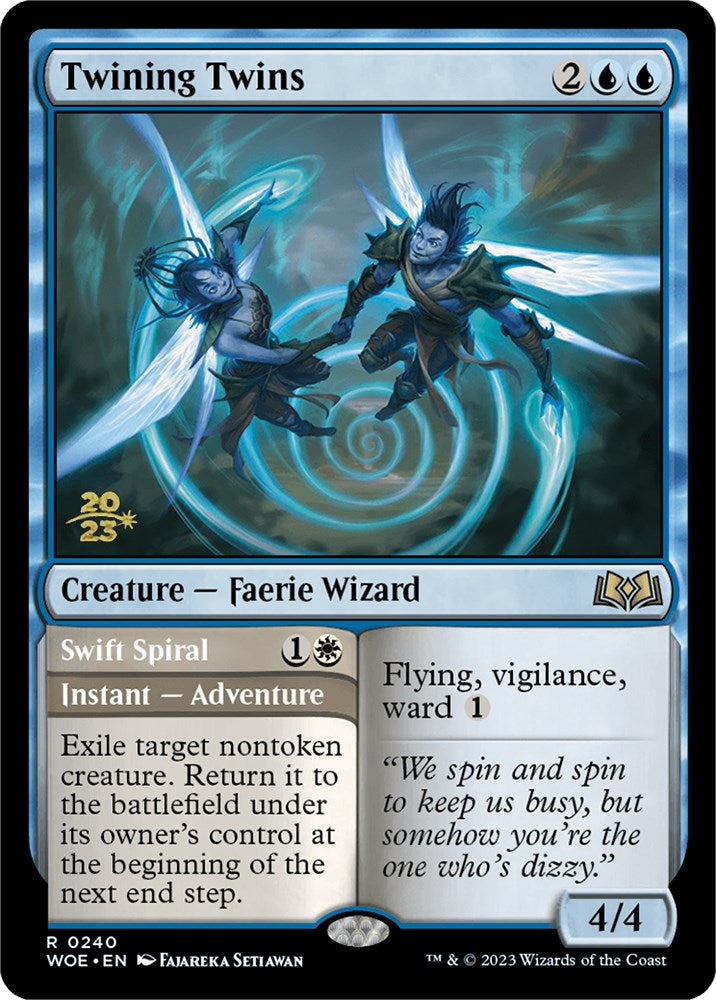 Twining Twins // Swift Spiral [Wilds of Eldraine Prerelease Promos] | Game Master's Emporium (The New GME)