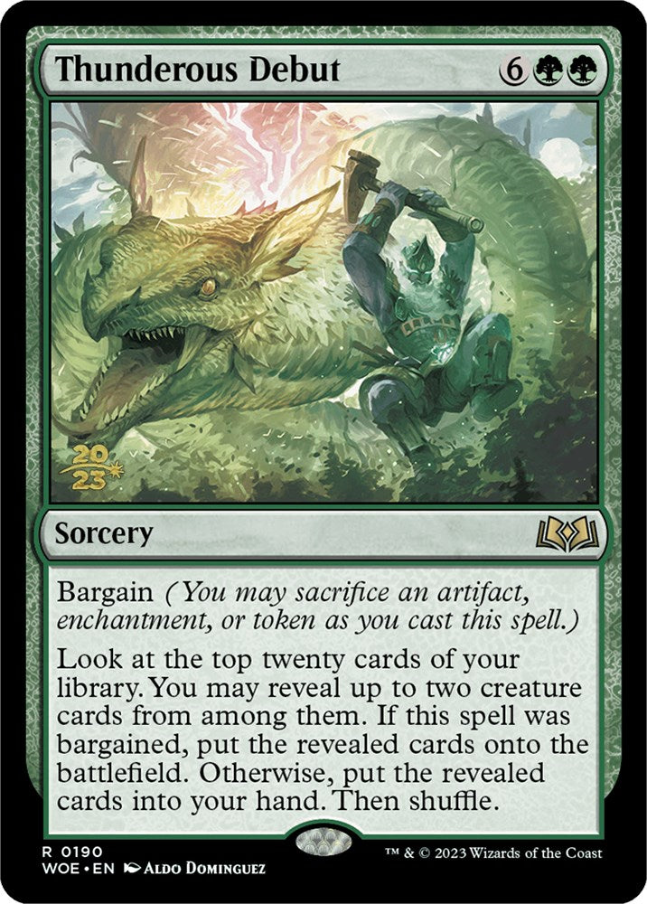 Thunderous Debut [Wilds of Eldraine Prerelease Promos] | Game Master's Emporium (The New GME)