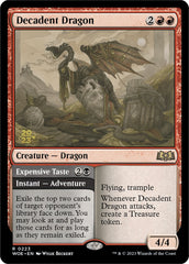 Decadent Dragon // Expensive Taste (Promo Pack) [Wilds of Eldraine Promos] | Game Master's Emporium (The New GME)