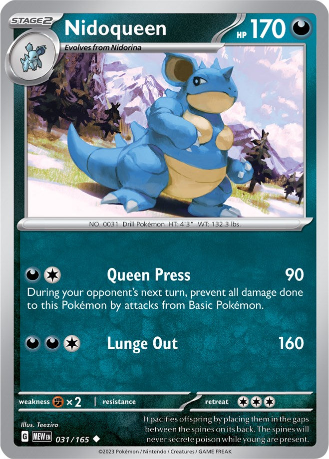 Nidoqueen (031/165) [Scarlet & Violet: 151] | Game Master's Emporium (The New GME)