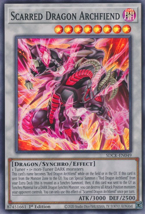 Scarred Dragon Archfiend [SDCK-EN049] Super Rare | Game Master's Emporium (The New GME)