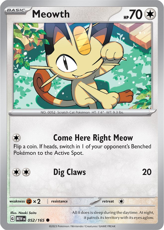 Meowth (052/165) [Scarlet & Violet: 151] | Game Master's Emporium (The New GME)