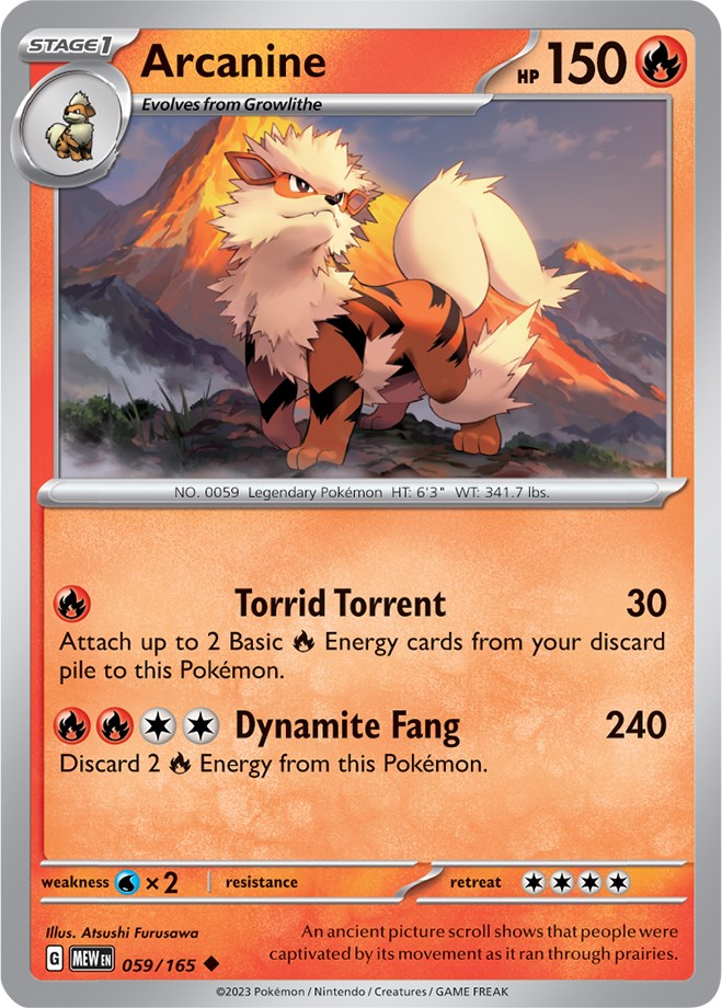 Arcanine (059/165) [Scarlet & Violet: 151] | Game Master's Emporium (The New GME)