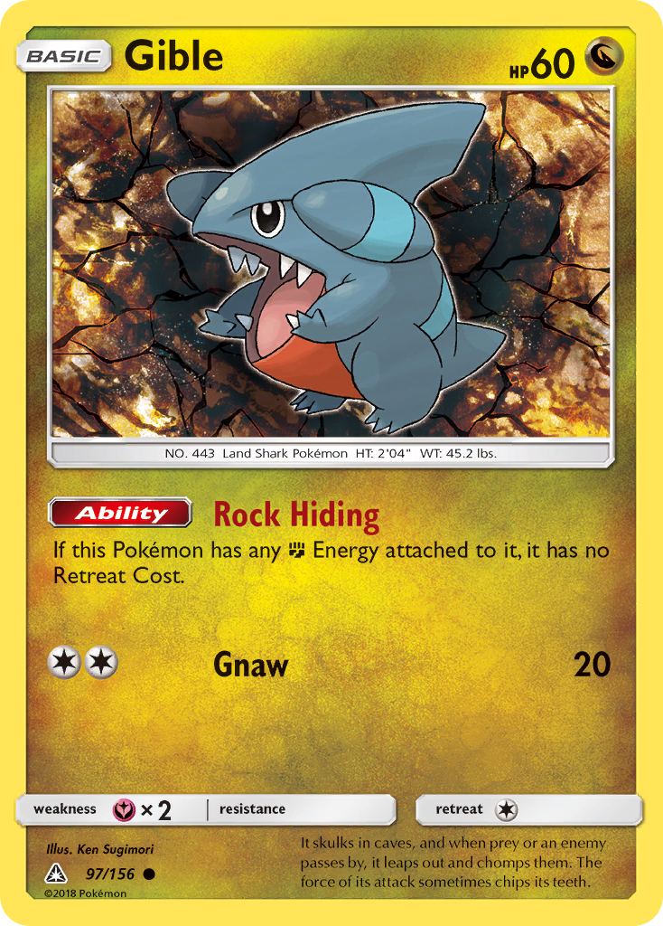 Gible (97/156) [Sun & Moon: Ultra Prism] | Game Master's Emporium (The New GME)