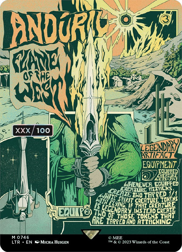 Anduril, Flame of the West (Borderless Poster) (Serialized) [The Lord of the Rings: Tales of Middle-Earth] | Game Master's Emporium (The New GME)