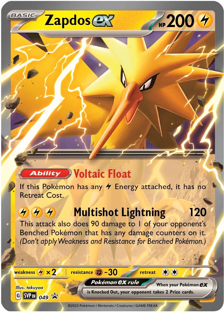 Zapdos ex (049) [Scarlet & Violet: Black Star Promos] | Game Master's Emporium (The New GME)