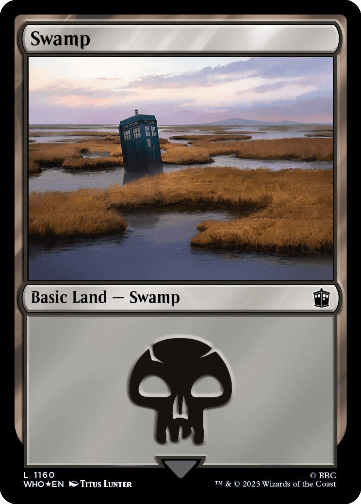 Swamp (1160) (Surge Foil) [Doctor Who] | Game Master's Emporium (The New GME)