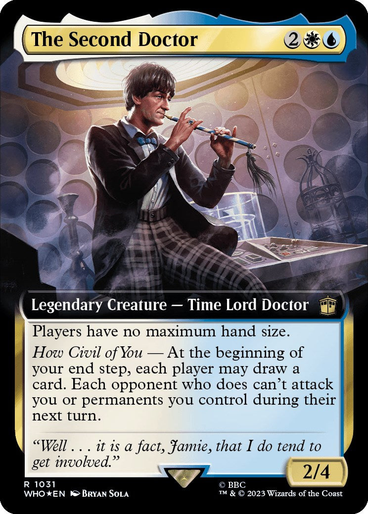 The Second Doctor (Extended Art) (Surge Foil) [Doctor Who] | Game Master's Emporium (The New GME)