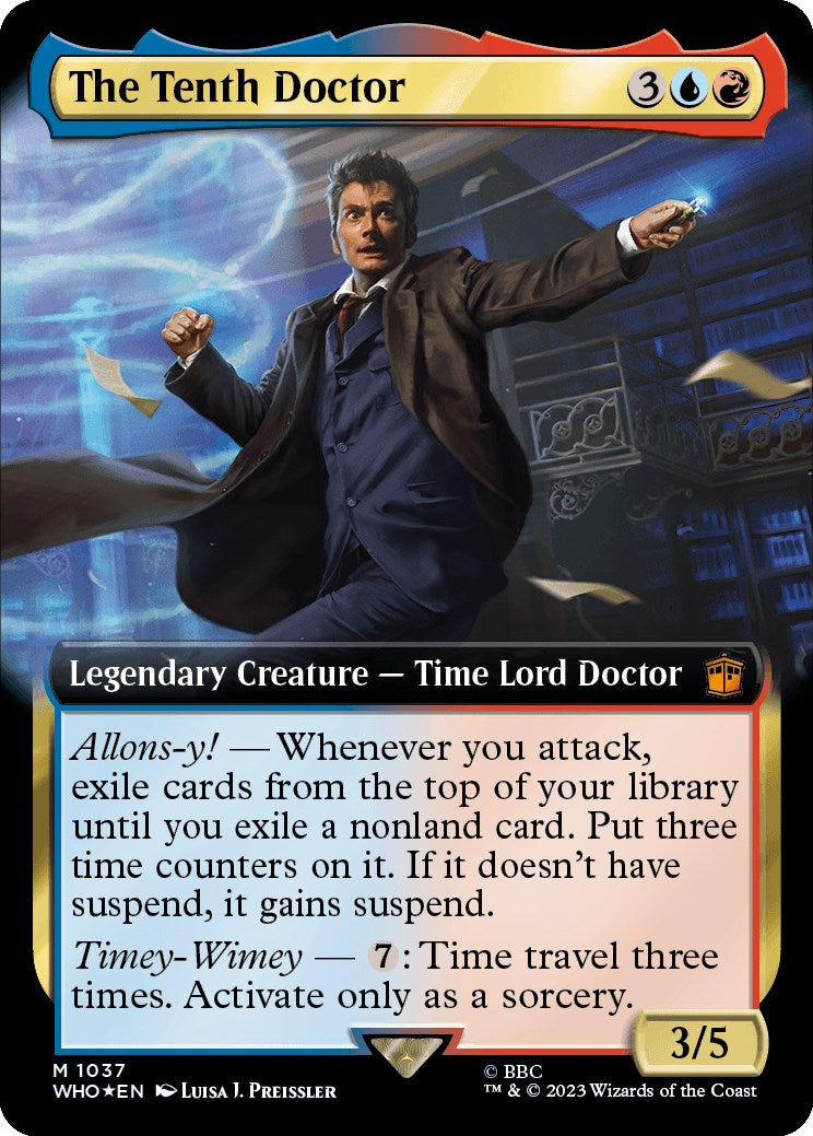 The Tenth Doctor (Extended Art) (Surge Foil) [Doctor Who] | Game Master's Emporium (The New GME)
