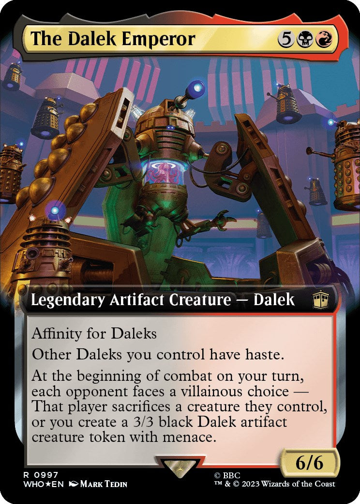The Dalek Emperor (Extended Art) (Surge Foil) [Doctor Who] | Game Master's Emporium (The New GME)