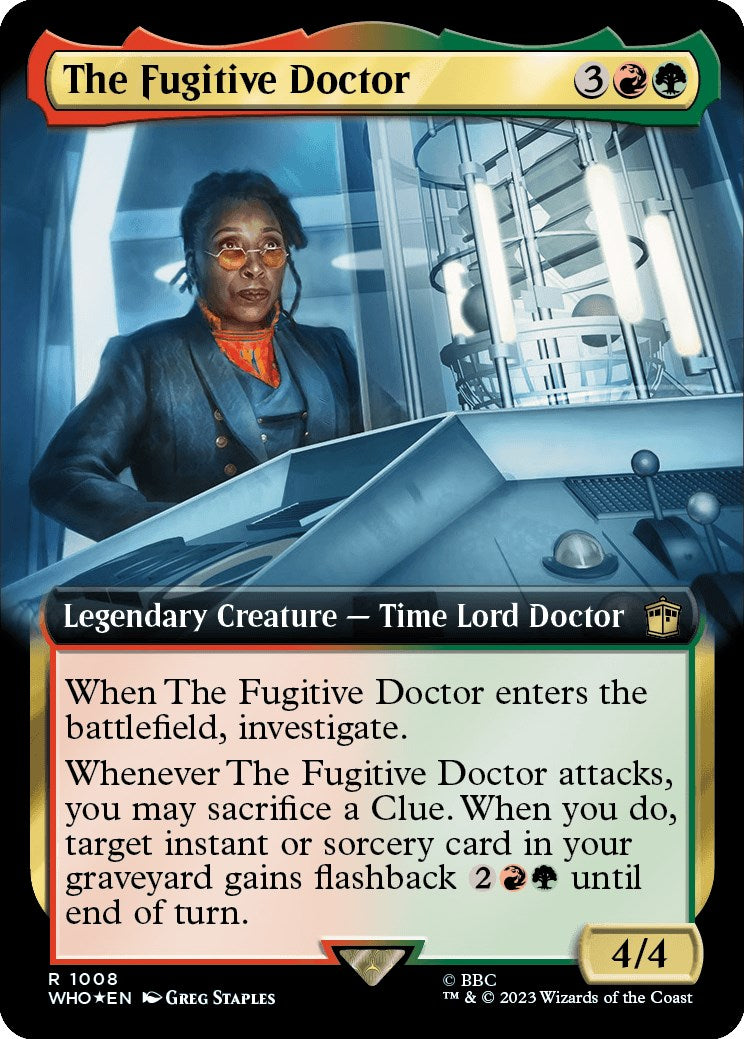 The Fugitive Doctor (Extended Art) (Surge Foil) [Doctor Who] | Game Master's Emporium (The New GME)