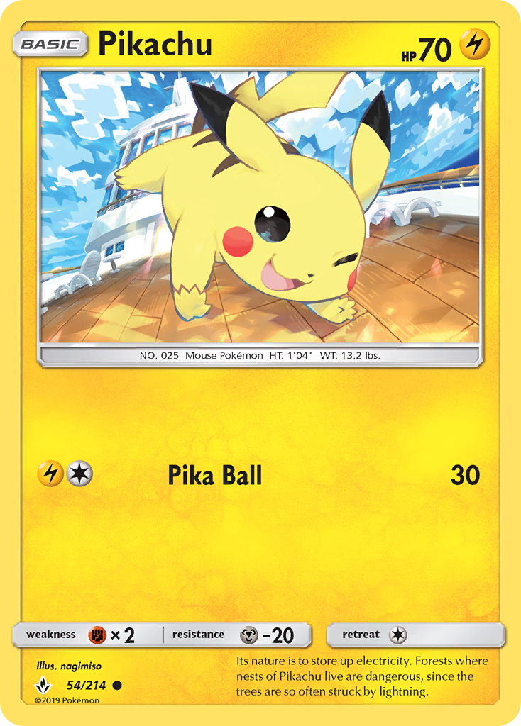 Pikachu (54/214) [Sun & Moon: Unbroken Bonds] | Game Master's Emporium (The New GME)