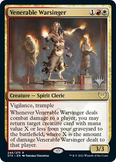 Venerable Warsinger (Promo Pack) [Strixhaven: School of Mages Promos] | Game Master's Emporium (The New GME)